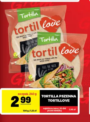 Tortilla pszenna Tortillove promocja w Gram Market