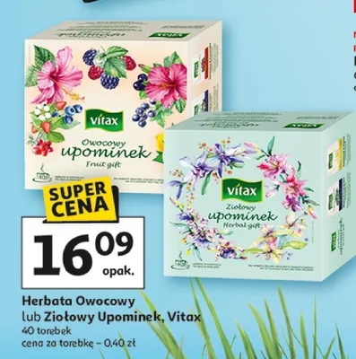 Herbata Owocowy lub Ziołowy Upominek, Vitax promocja w Auchan