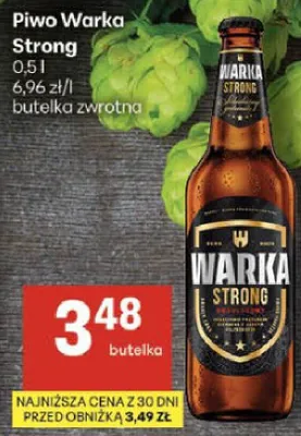 Piwo Warka Strong 0,5l promocja w Delikatesy Centrum