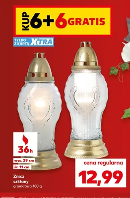Znicz szklany s-274 promocja w Kaufland