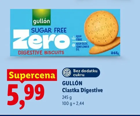 Ciastka Digestive Gullón promocja w Lidl
