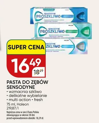 Pasta do zębów Sensodyne Fresh promocja w Chata Polska