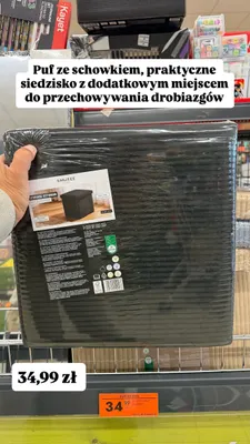 Puf ze schowkiem Smukee Home promocja w Biedronka