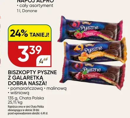 Biszkopty z galaretką wiśniową Dobra Nasza! promocja w Chata Polska