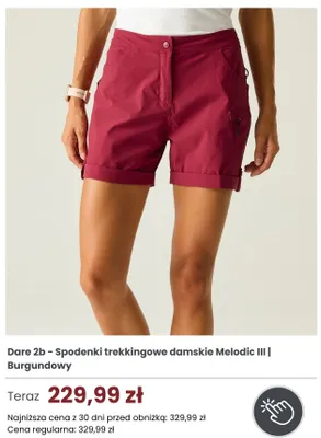 Spodenki trekkingowe damskie Dare 2b Melodic III promocja w Regatta