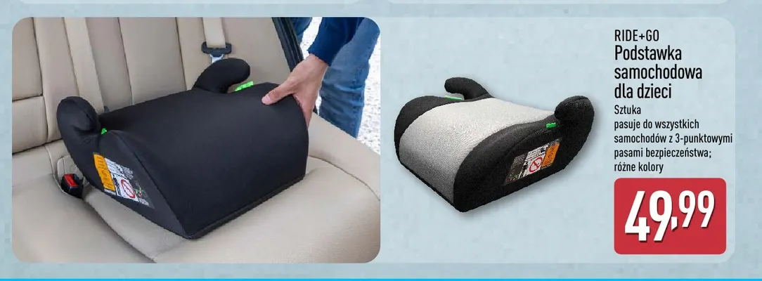 Podstawka samochodowa dla dzieci RIDE+GO promocja w Aldi
