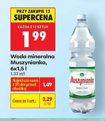 Woda mineralna promocja w Biedronka