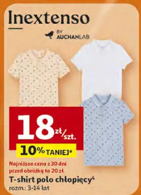 T-shirt polo chłopięcy promocja w Auchan