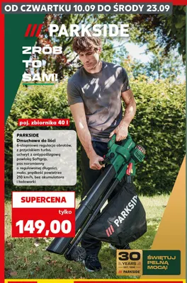 Dmuchawa do liści Parkside promocja w Kaufland