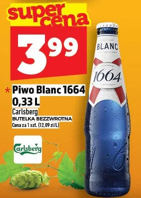 Piwo Blanc 1664 0.33l promocja w TOPAZ