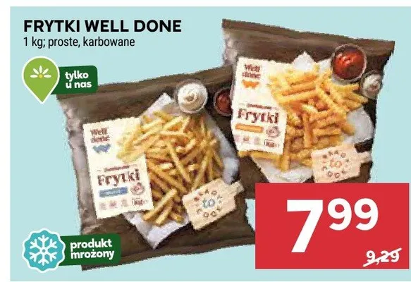 Frytki proste, karbowane promocja w Stokrotka