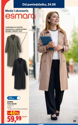 Trencz damski ESMARA promocja w Lidl