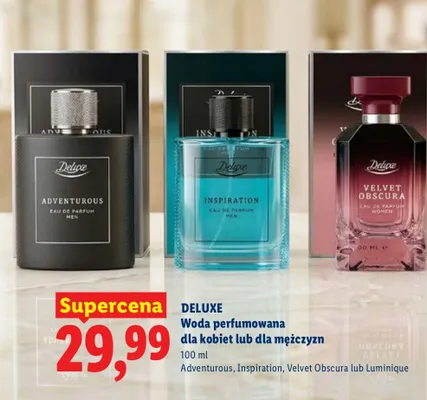 Woda perfumowana dla kobiet lub dla mężczyzn Deluxe promocja w Lidl