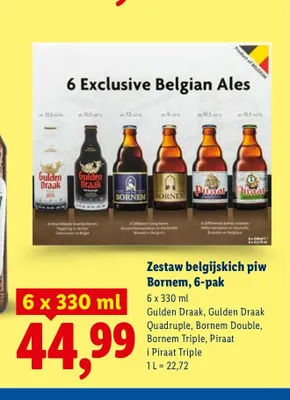 Zestaw piw belgijskich Bornem 6-pak promocja w Lidl