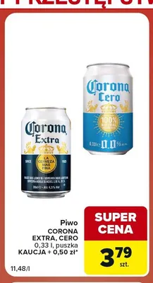 Piwo Corona Extra promocja w Carrefour Market