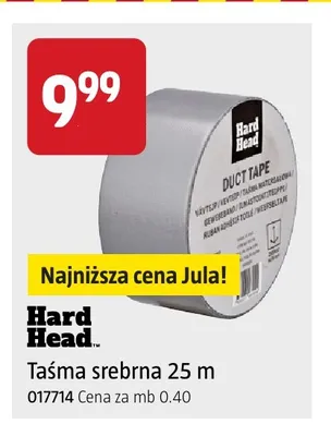 Taśma srebrna Hard Head 25 m promocja w Jula