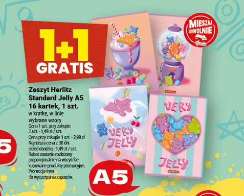 Zeszyt Herlitz Standard Jelly A5 16 kartek promocja w Twój Market
