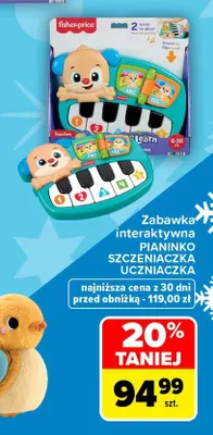 Zabawka interaktywna Pianinko Szczeniaczka Uczniaczka Fisher-Price promocja w Carrefour