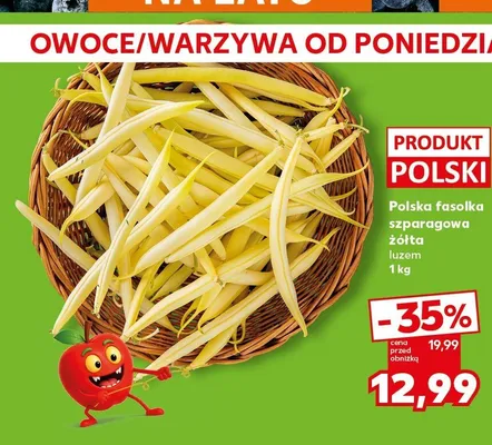 Fasolka szparagowa żółta polska promocja w Kaufland