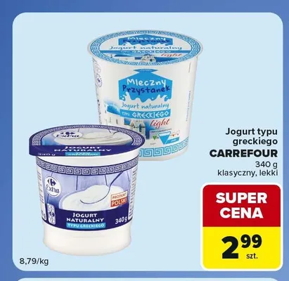 Jogurt typu greckiego Carrefour klasyczny promocja w Carrefour Express
