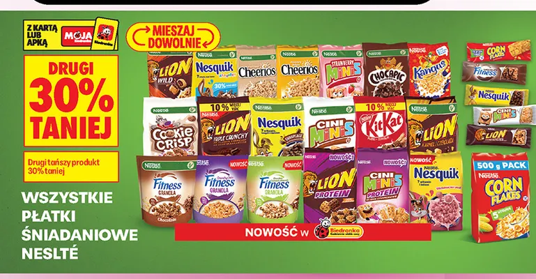 Płatki śniadaniowe Nestlé promocja w Biedronka