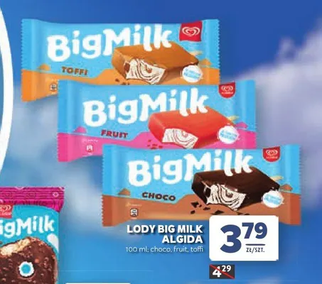 Lody Big Milk Algida promocja w Stokrotka