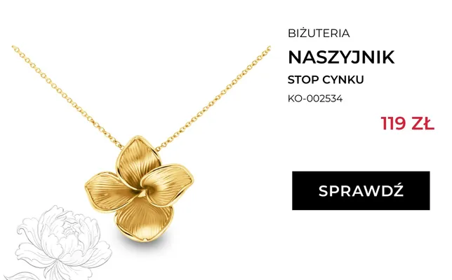 Naszyjnik Briju stop cynku promocja w Briju