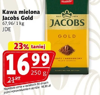 Kawa mielona Jacobs Gold promocja w Prim Market