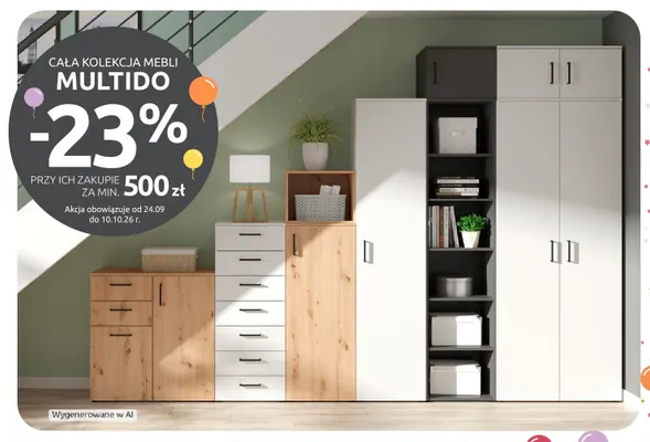 Kolekcja mebli Multido promocja w Black Red White