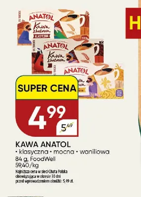 Kawa rozpuszczalna Anatol mocna promocja w Chata Polska