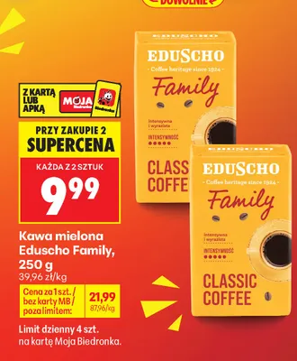 Kawa mielona Eduscho Family promocja w Biedronka
