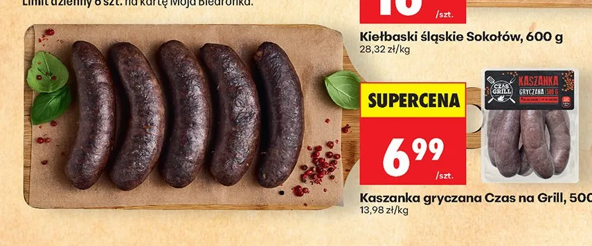Kaszanka gryczana Czas na Grill promocja w Biedronka