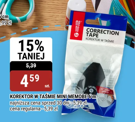 Korektor w taśmie mini Memobe 6 m promocja w bi1