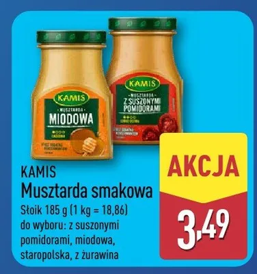 Musztarda smakowa Kamis z suszonymi pomidorami promocja w Aldi
