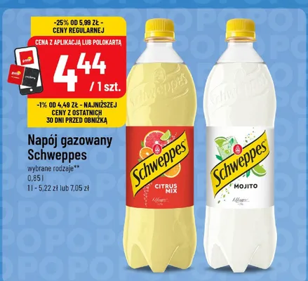 Napój gazowany Schweppes Mojito promocja w POLOmarket
