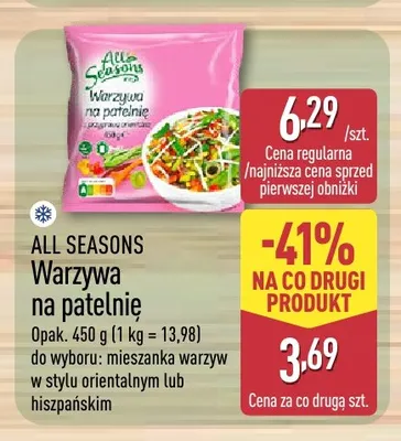 Warzywa na patelnię w stylu hiszpańskim All Seasons promocja w Aldi
