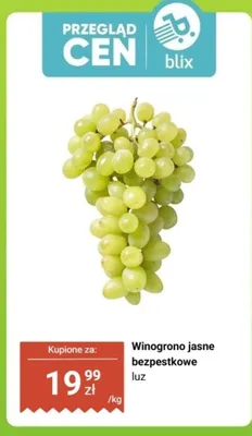 Winogrono jasne bezpestkowe luz promocja w Biedronka