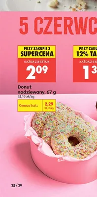 Donut nadziewany promocja w Biedronka