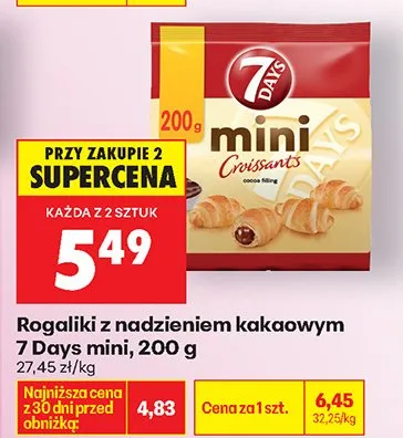 Rogaliki z nadzieniem kakaowym mini promocja w Biedronka