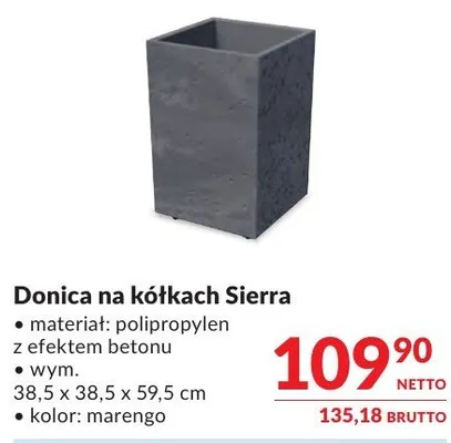 Donica na kółkach Sierra promocja w Makro