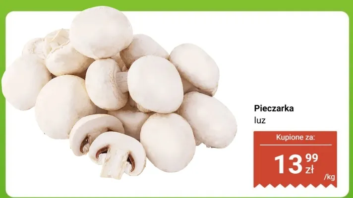 Pieczarka luz promocja w Dino