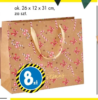 Torba prezentowa 26x12x31 cm promocja w Tedi