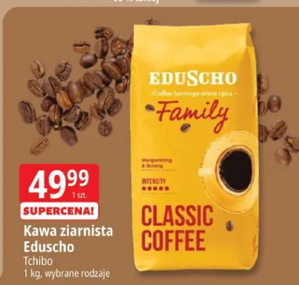 Kawa ziarnista Family Classic Coffee Eduscho Tchibo promocja w Leclerc