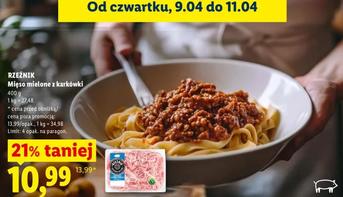 Mięso mielone z karkówki promocja w Lidl