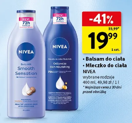 Mleczko do ciała Odżywcze Rich Nourishing Nivea promocja w Intermarche