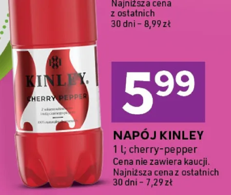Napój Kinley cherry-pepper promocja w Stokrotka