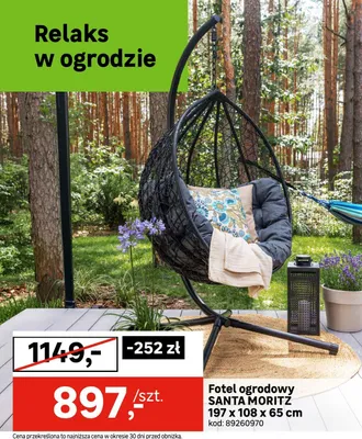 Fotel ogrodowy santa moritz 197x108x65cm promocja w Leroy Merlin