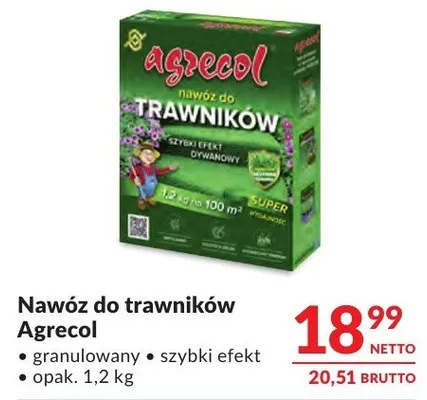 Nawóz do trawników Agrecol promocja w Makro