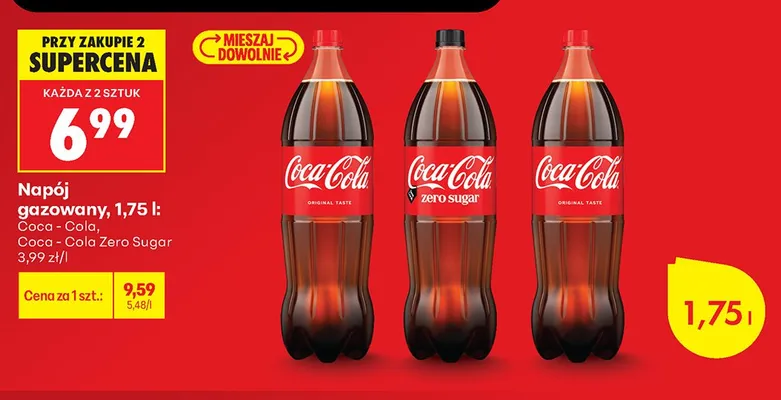 Napój gazowany Coca-Cola Zero Sugar promocja w Biedronka