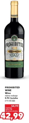 Wino różne rodzaje Prohibited Wine promocja w Kaufland